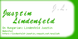 jusztin lindenfeld business card